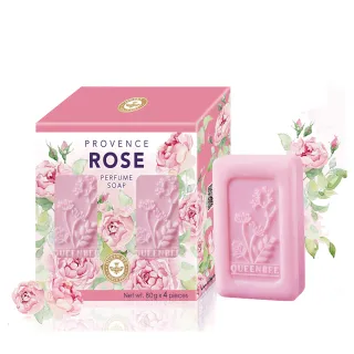 【QUEEN BEE 蜂王】普羅旺斯玫瑰精油香氛皂80gx4入盒×6組