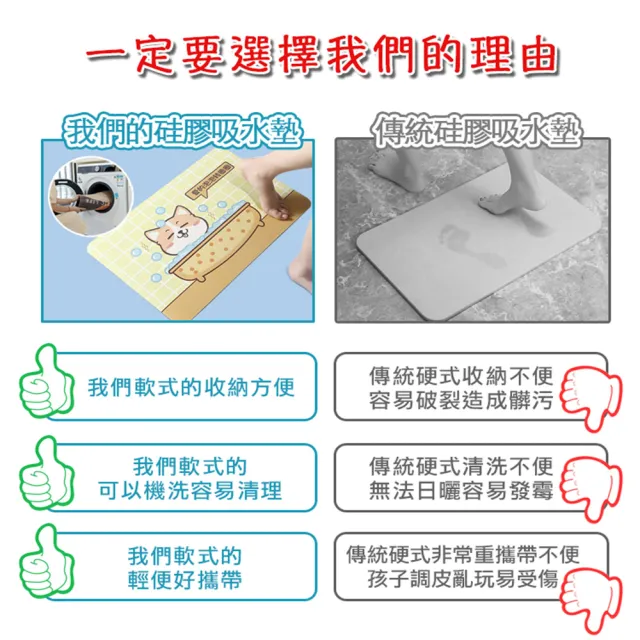 【DaoDi】軟式珪藻土地墊 真第二代彩繪軟式硅藻土吸水地墊(軟式珪藻土 浴室踏墊 腳踏墊 止滑墊 足墊)