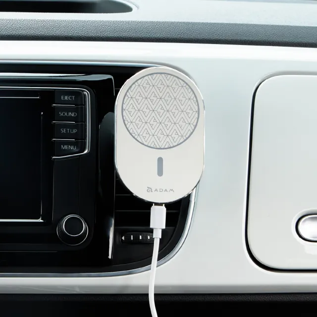 【ADAM 亞果元素】OMNIA C2 車用磁吸快充充電器 黑/白(iPhone 12/13全系列專用)