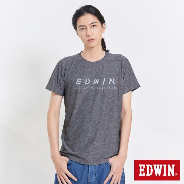 【EDWIN】男裝 EFS吸濕排汗反光短袖T恤(黑色)