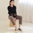 【WYPEX】真皮方頭車線設計餅乾鞋休閒穆勒鞋帆布鞋女(2色)