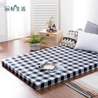 【hoi! 好好生活】臺灣製8CM高壓彈力棉床墊-特規90x200CM含水洗棉床墊套