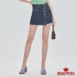 【BRAPPERS】女款 Boy friend系列-高腰全棉褲裙(深藍)