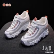 【J&H collection】潮流設計感厚底內增高老爹鞋(現+預  黑色 / 白色 / 桔色)