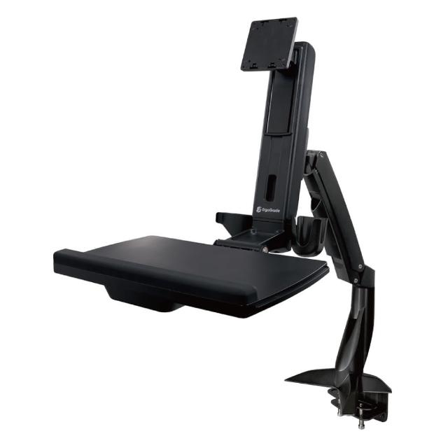 ErgoGrade EGWST10Q 壁掛式顯示器支架 20-27吋 VESA 相容 鍵盤托架 臺灣製 3年保固 黑色