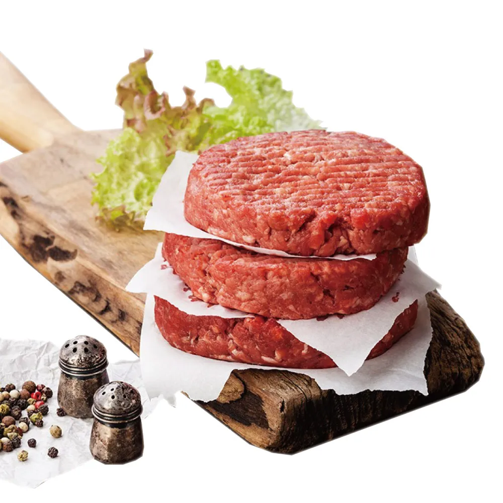 【豪鮮牛肉】美式牛肉漢堡排20片(100g±10%/片)