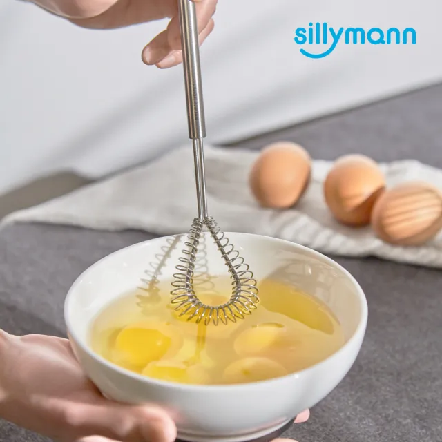 【韓國sillymann】304不鏽鋼輕巧型彈簧打蛋器(可使用洗碗機 沸水消毒 適合攪拌雞蛋 沙拉醬 生奶油)