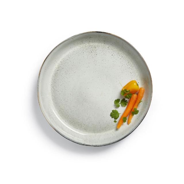 【SAGAFORM】釉彩大餐盤33cm/淺灰(Nature復古手工釉彩餐盤)