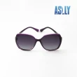 【ASLLY】LU3012鑲鑽墨紫梯形墨鏡