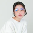 【ASLLY】S1007潮流感透明圓框濾藍光眼鏡