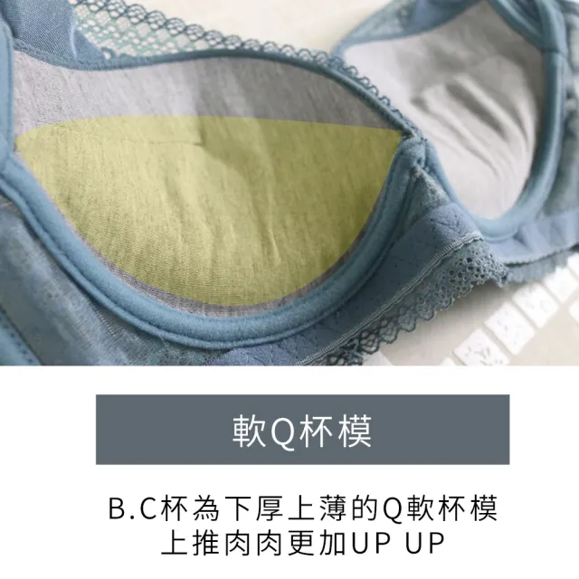 【Daima 黛瑪】現貨出清 性感 超爆乳B-D厚墊雙色蕾絲美波機能蕾絲內衣(紫色)