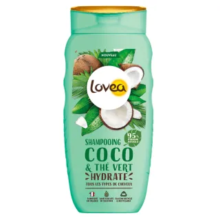 【leskarites 乳油木之家】Lovea綠茶椰子洗髮乳250ml(法國原裝進口/官方直營)