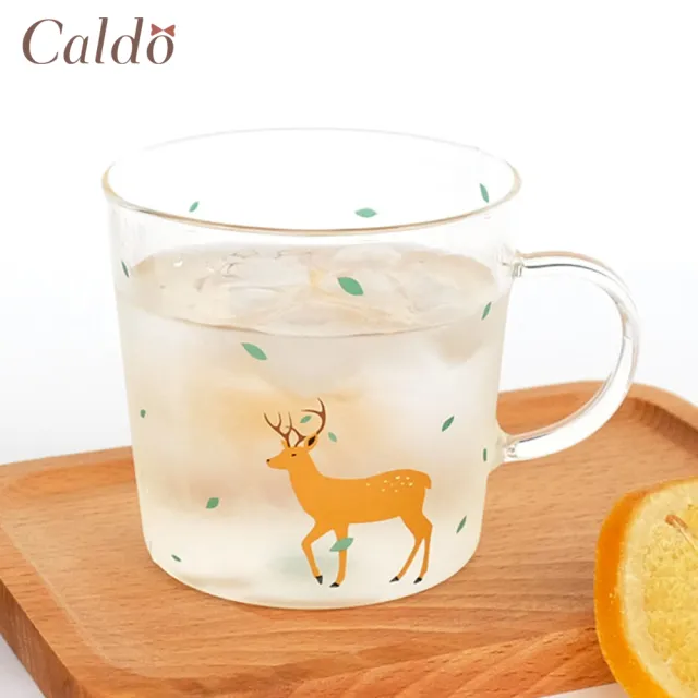 【Caldo 卡朵生活】童趣動物耐熱透明馬克杯350ml