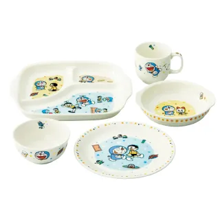 【NORITAKE】哆啦A夢-童趣系列 餐盤5件組(圓盤x2/馬克杯/飯碗/分隔盤)