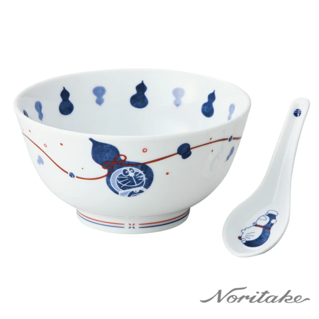 【NORITAKE】哆啦A夢-葫蘆系列 麵碗16CM+中式湯匙
