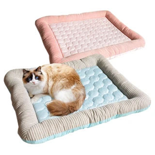 【QIDINA】M號-寵物降溫冰絲厚涼墊涼感寵物墊-B(寵物涼感墊 寵物睡墊 寵物窩)