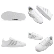 【adidas 愛迪達】網球鞋 Courtpoint 運動 女鞋 愛迪達 基本款 簡約 舒適 避震 穿搭 白 銀(FY8407)