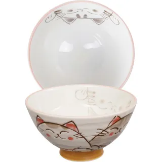 【Tokyo Design】瓷製餐碗 福氣貓11.5cm(飯碗 湯碗)
