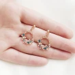 【MISS KOREA】韓國設計S925銀針繁花錦簇彩色鋯石耳環