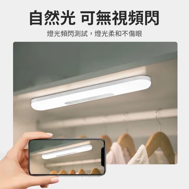【OMG】LED人體智能感應燈 磁吸式無線燈管 小夜燈 宿舍燈 衣櫃櫥櫃燈帶 18cm(照明範圍廣)