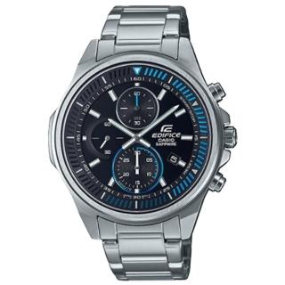 【CASIO 卡西歐】EDIFICE 三眼運動計時錶 不鏽鋼錶帶 防水100米(EFR-S572D-1A)
