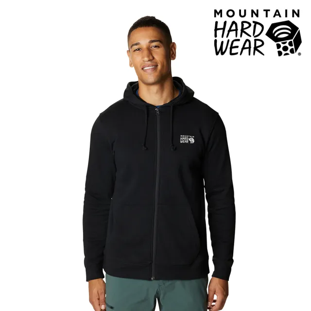 【Mountain Hardwear】MHW LOGO Full Zip Hoody 連帽有機棉外套 男款 黑色 #1924861