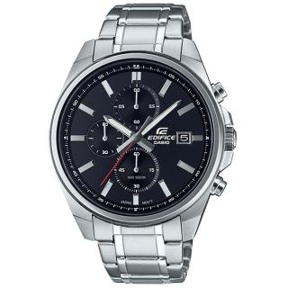 【CASIO 卡西歐】EDIFICE 三眼 指針男錶 不鏽鋼錶帶 防水100米(EFV-610D-1A)