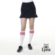 【Lynx Golf】korea 女款織帶設計線條搭配休閒短裙(深藍色)