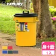 【KEYWAY 聯府】商業用圓型130L附蓋垃圾桶-1入(炫彩玩色 儲水/資源回收)