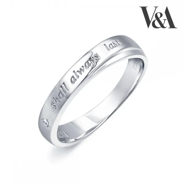 【PROMESSA】V&A博物館系列 我的承諾 鉑金情侶結婚戒指(女戒)
