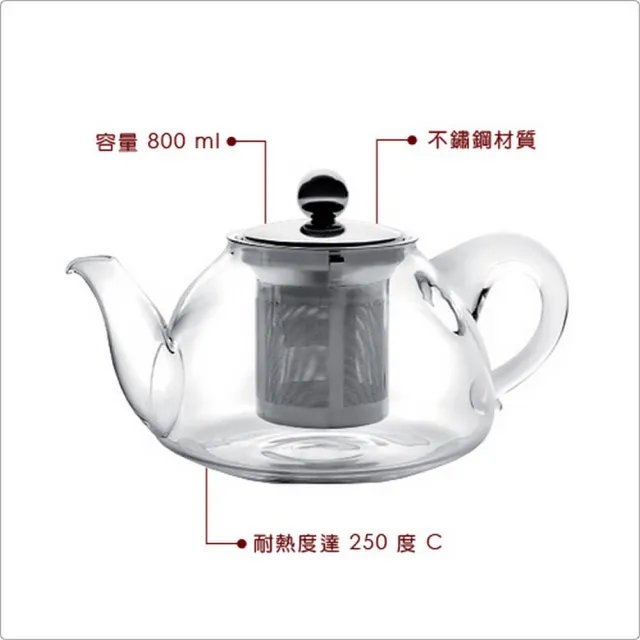 【IBILI】西班牙 Kristall玻璃濾茶壺 800ml / 泡茶 下午茶 茶具