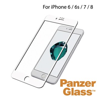 【PanzerGlass】iPhone 6/6s/7/8 4.7吋 3D耐衝擊高透鋼化玻璃保護貼+漾玻透明殼(白)