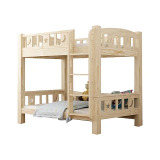 【HABABY】兒童雙層床 可拆分同寬直梯款-加大單人 升級上漆(上下鋪、成長床 、雙層床、兒童床架、台灣製)