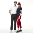 【Lynx Golf】korea 男款脇邊剪裁沖孔設計短袖POLO衫/高爾夫球衫(白色)