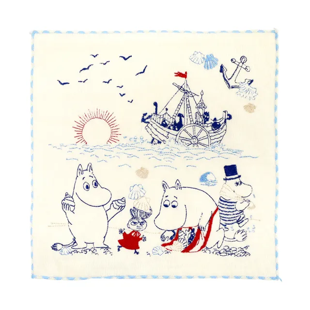 【Marushin 丸真】Moomin刺繡小方巾系列