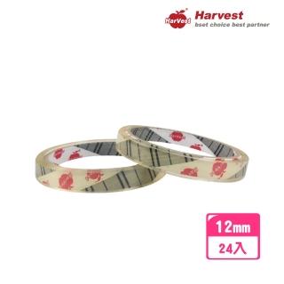 【HarVest】透明OPP膠帶 12mm*35M-24入(文具膠帶/桌上型膠帶)
