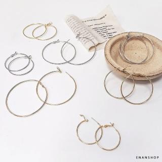 【ENANSHOP 惡南宅急店】歐美大圈圈耳環 圓圈耳環 圈圈耳環 素面簡約氣質款-0245D