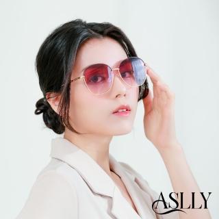 【ASLLY】S3044簡約棕漸層墨鏡