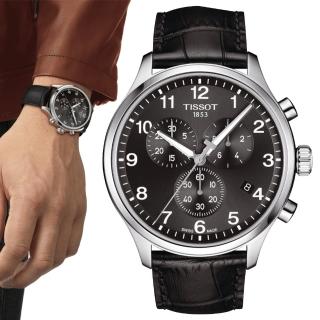 【TISSOT 天梭 官方授權】CHRONO XL 韻馳系列 三眼計時腕錶 禮物推薦 送禮首選(T1166171605700)