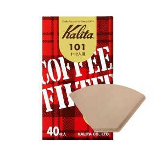【Kalita】101系列 無漂白咖啡濾紙 40入(特殊紋理；提升萃取效率)