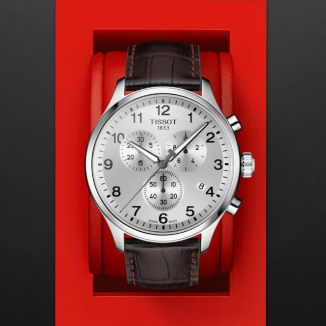 【TISSOT 天梭 官方授權】CHRONO XL 韻馳系列 三眼計時腕錶 / 45mm 禮物推薦 畢業禮物(T1166171603700)