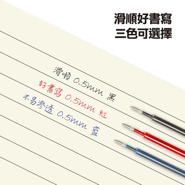 【晨光文具】MG速乾按壓式中性筆替芯-紅(12支)