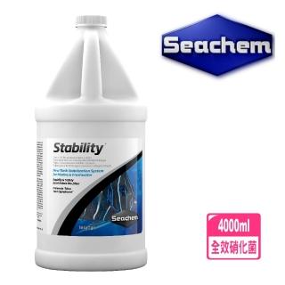 【Seachem 西肯】美國原裝進口Stability全效硝化菌4000ml 培菌利器4L大瓶裝快速啟動(淡海水觀賞魚魚缸使用)