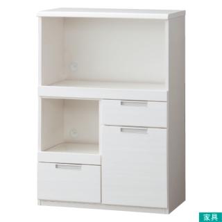 【NITORI 宜得利家居】◎微波爐櫃 DARETRO 80MRB WH(微波爐櫃 廚櫃)
