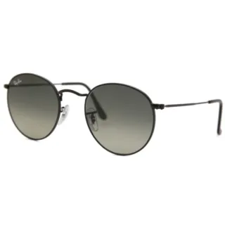 【RayBan 雷朋】復古圓框太陽眼鏡(漸層黑#3447-002/53)