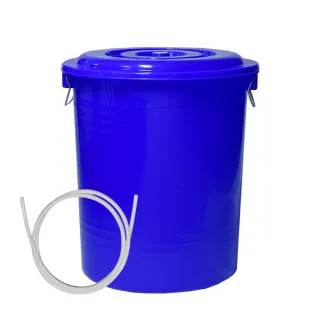 【G+ 居家】MIT 台製RO廢水收集桶 萬用桶66L(1入組-附蓋附提把 隨機色出貨)