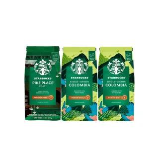 【STARBUCKS 星巴克】精選咖啡豆3包組(200g/包 口味隨機出貨)