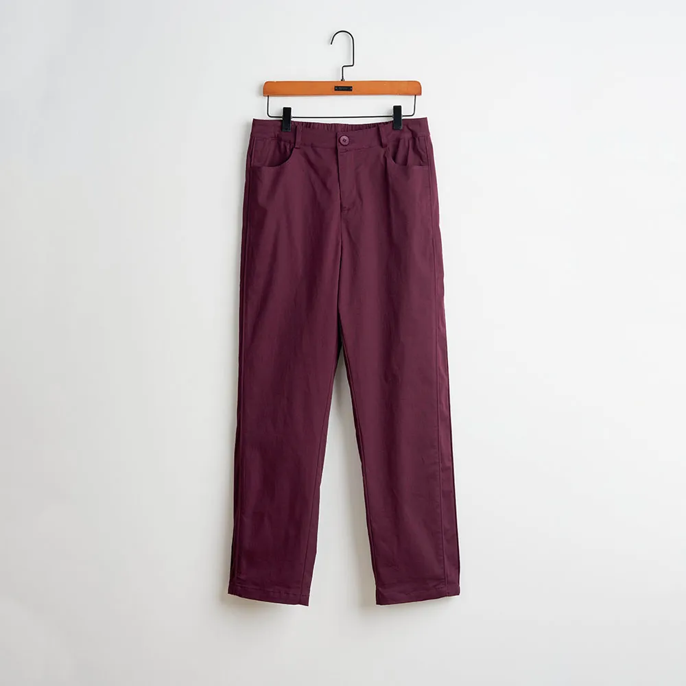 【gozo】側邊條設計彈性長褲(兩色)