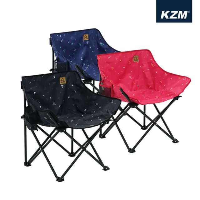 【KZM】印花休閒折疊椅(露營用品/戶外用品/椅子/折疊椅)