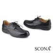 【SCONA 蘇格南】全真皮 經典舒適繫帶紳士鞋(黑色 0872-1)